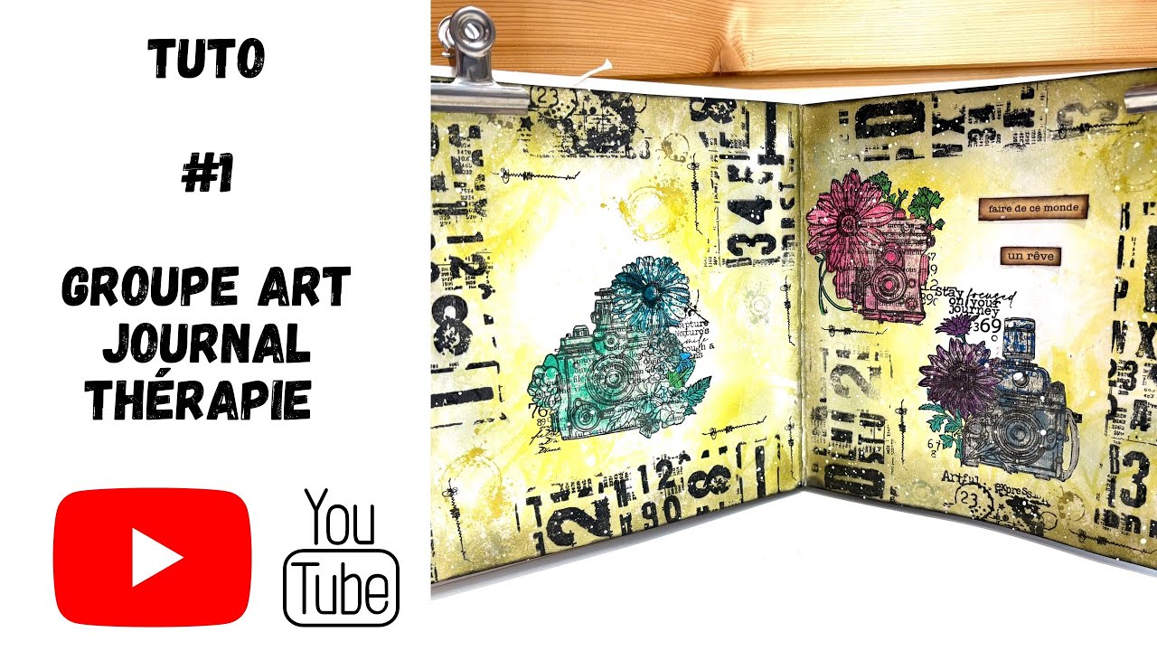 ✨Scrapbooking ✨: Tuto #1 Groupe Art Journal Thérapie 💜 #tuto #artjournal #scrapbooking ✨