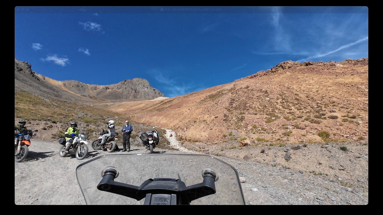 Day 3 The first half of the ride up California Pass from the East.  Colorado ADV San Juans 2024