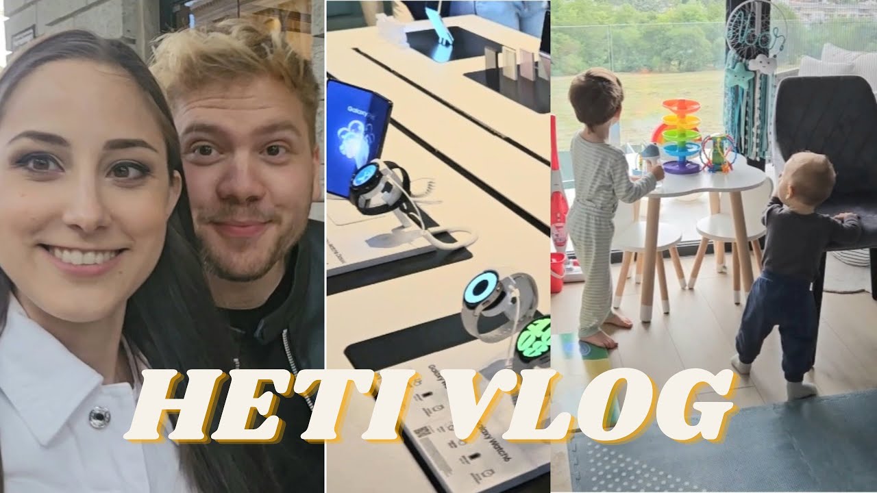 HETI VLOG | Galaxy Unpacked, Programok kettesben Tamással, Szépítkezés, Főzés, Szentmise, Gyerekek♡