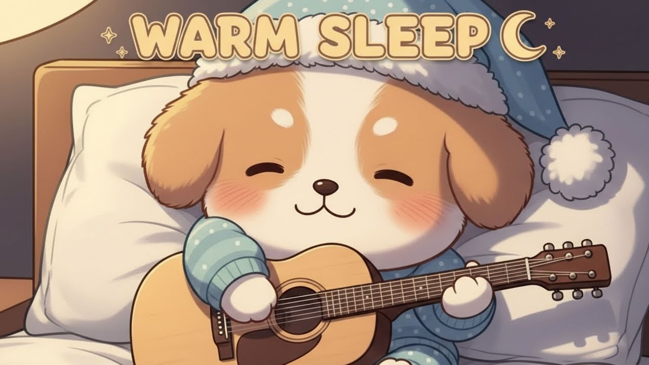 Gentle Guitar Lullaby 🌙 Warm Acoustic Music for Sleep | 부드러운 기타 자장가 🌙 포근한 수면 음악
