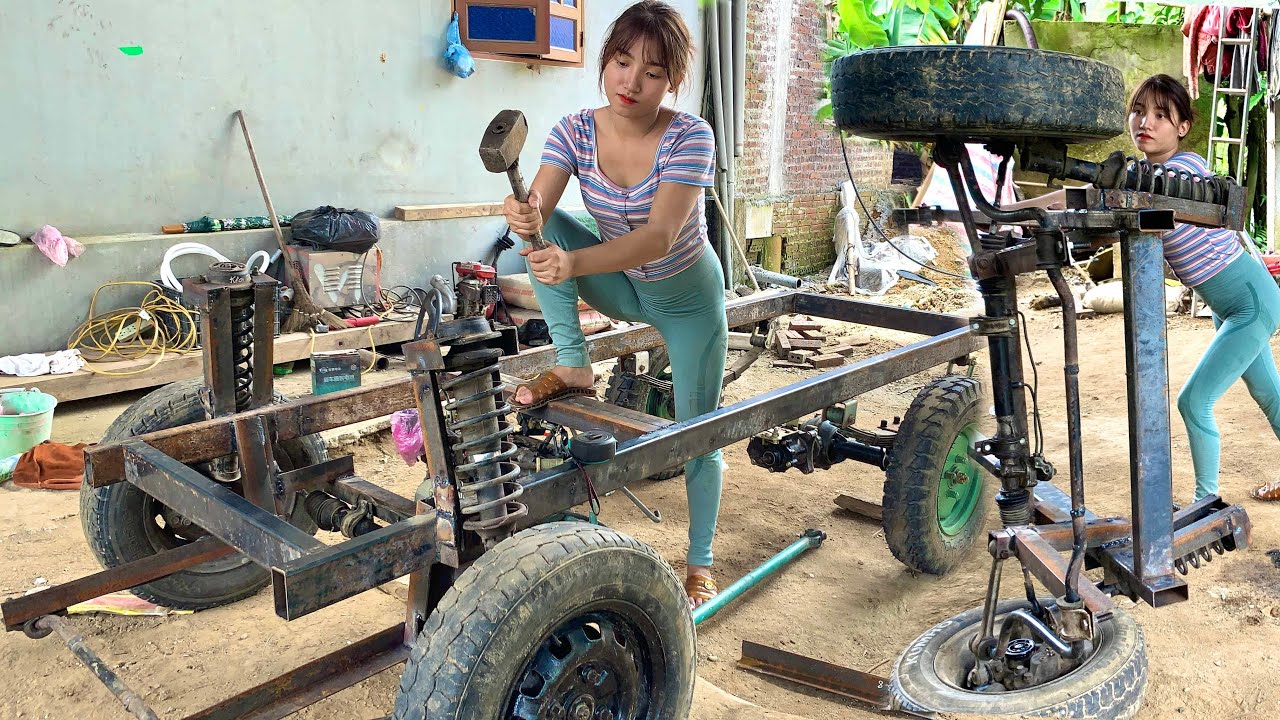 Genius girl builds 4-wheel supercar based on her own creativity