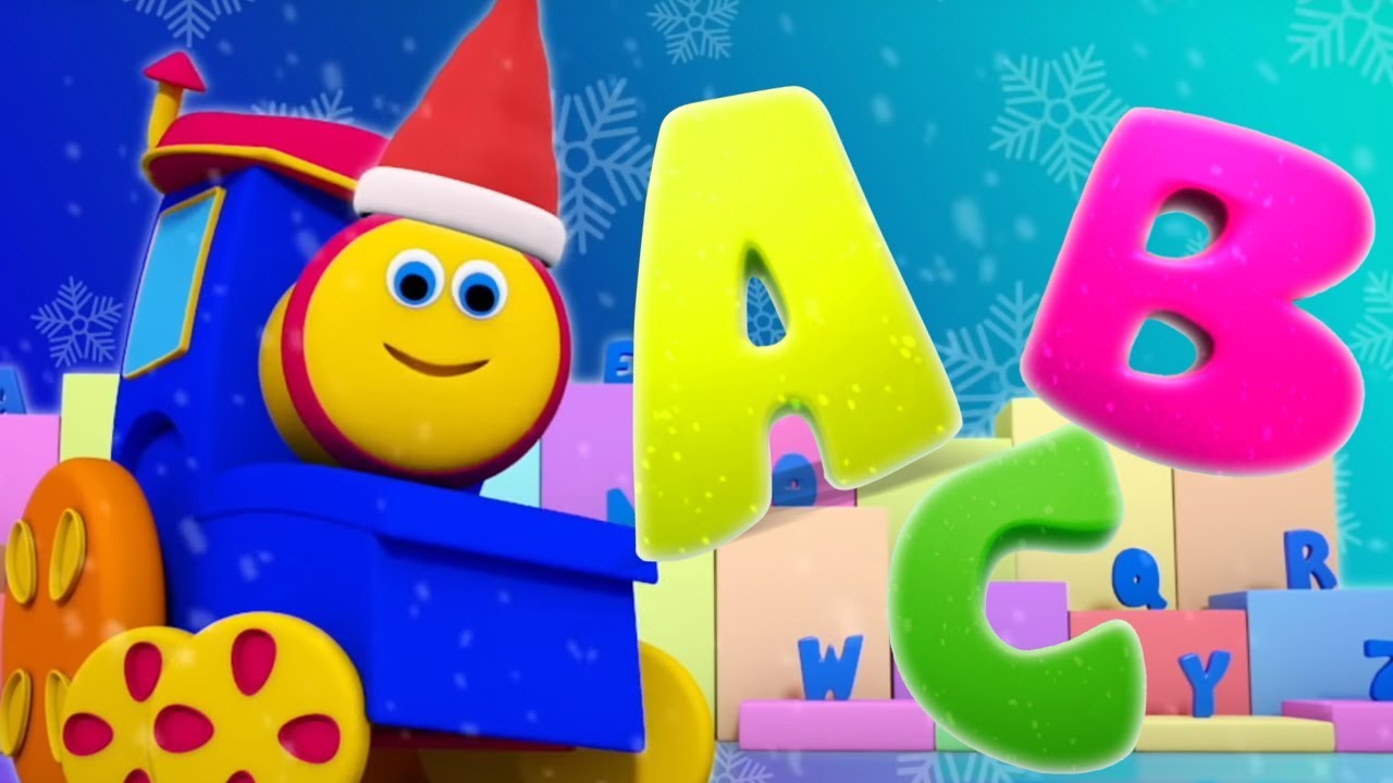 Bob o trem | Natal ABC Canção | aprendendo alfabetos ingleses | música de Natal | Christmas ABC Song
