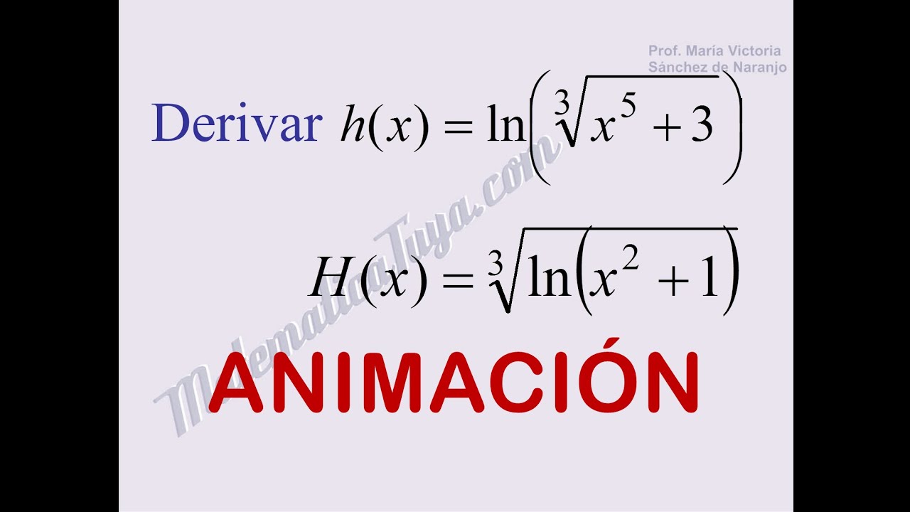 Derivar funciones con logaritmo y raíz