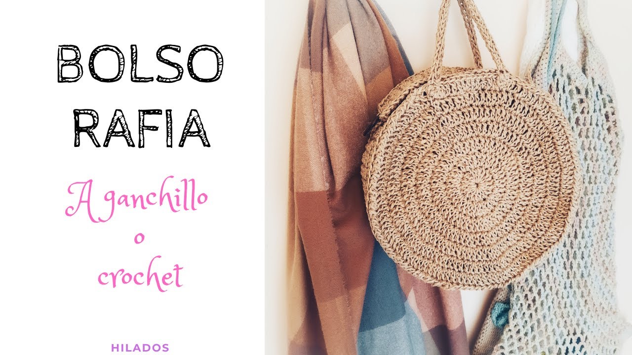 BOLSO RAFIA REDONDO A GANCHILLO O CROCHET