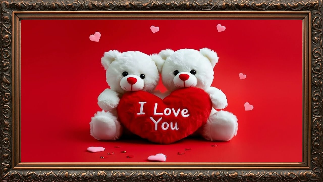 Valentine Day Vintage TV Frame | For Coffee, Hotels, and Waiting Rooms #vintage #art #flowers