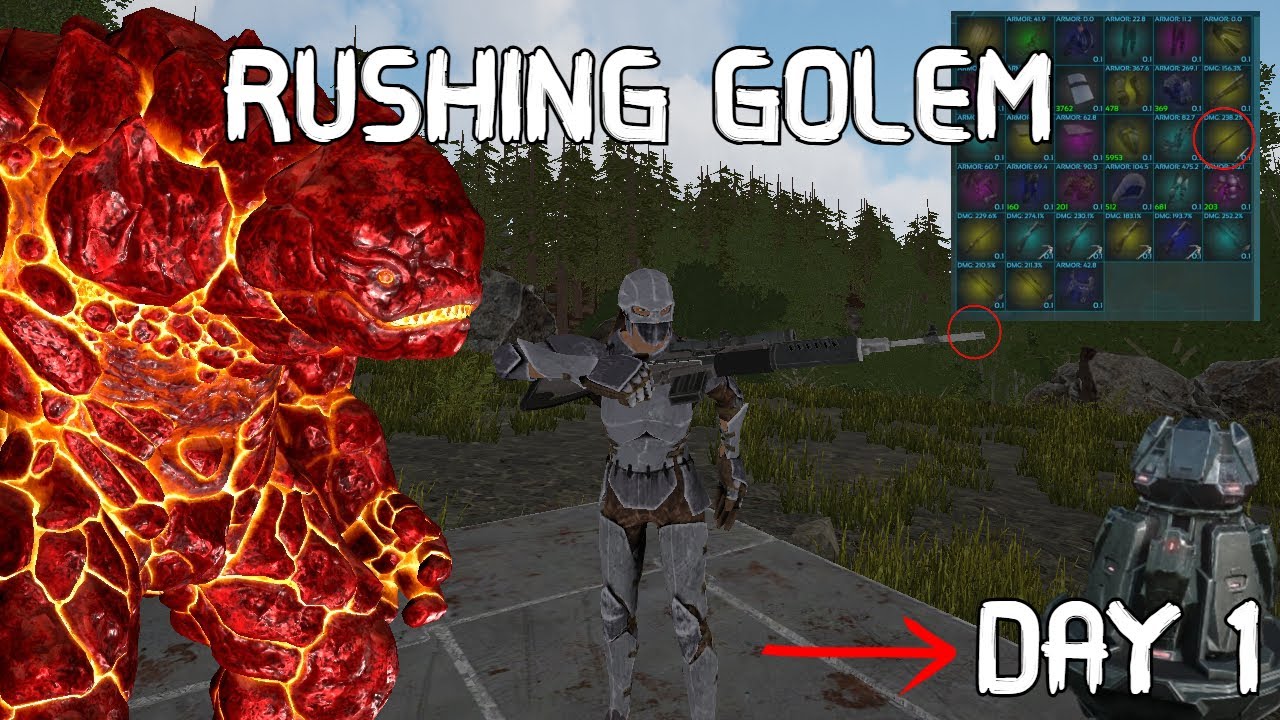 HOW A 6767 HOUR PLAYER RUSHES GOLEM DAY 1 | ARK MESA SOLOS
