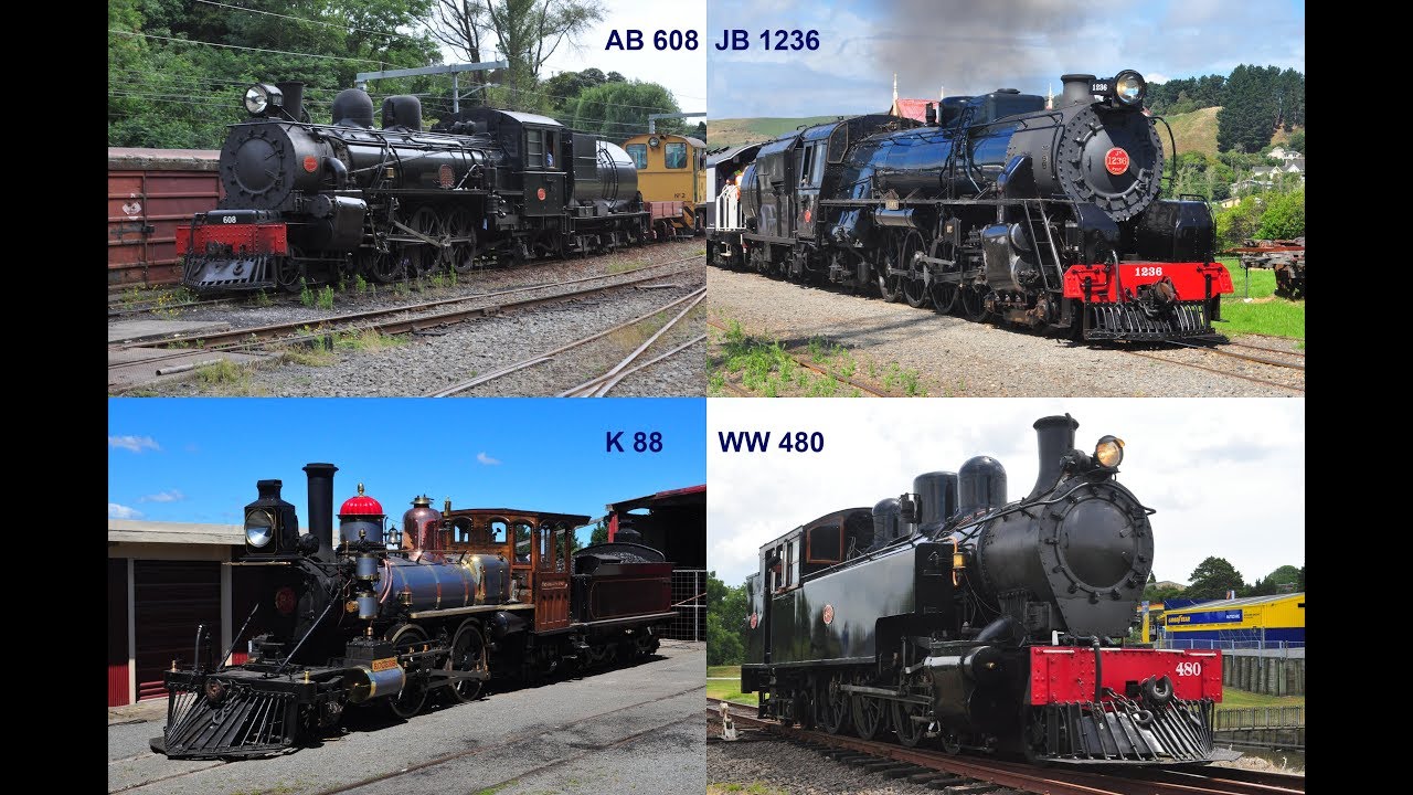 New Zealand Steam Locomotives (50+ minutes of steam)