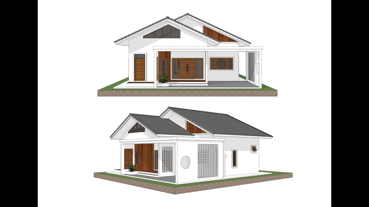 แบบบ้านชั้นเดียว สไตล์มินิมอล มูจิ 3 ห้องนอน 2 ห้องน้ำ โรงจอดรถ 2 คัน พื้นที่ใช้สอย 110 ตร.ม.