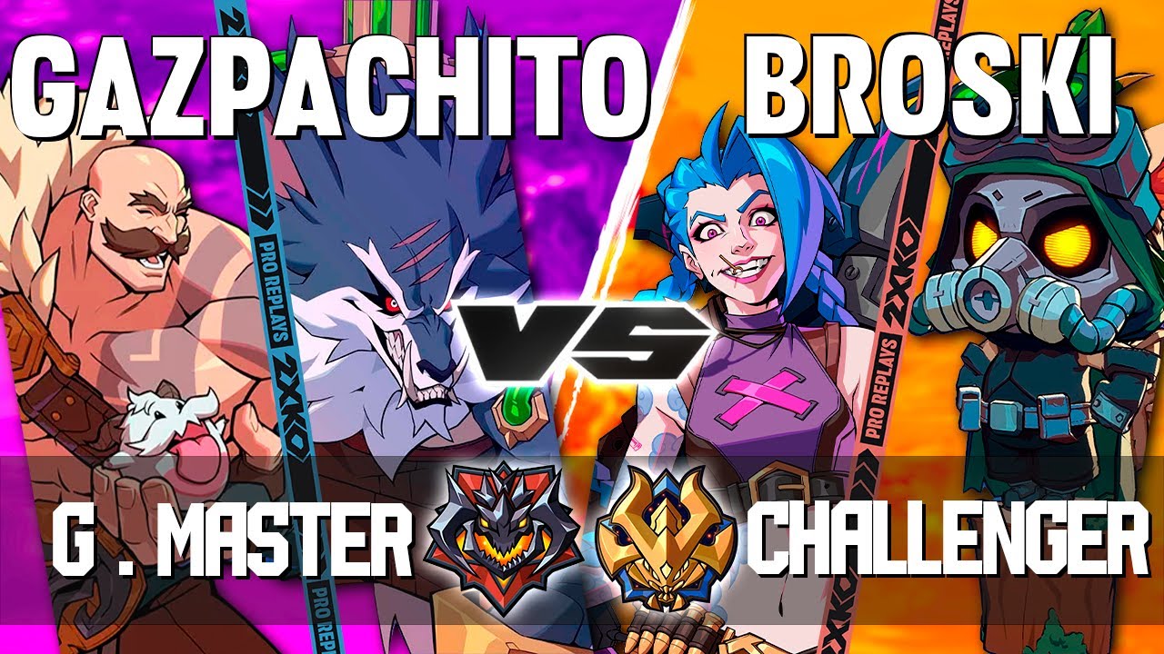 2XKO ▰ GAZPACHITOABUSER (Warwick-Braum) vs BROSKI (Jinx-Teemo) ▰ 2XKO Pro level replays