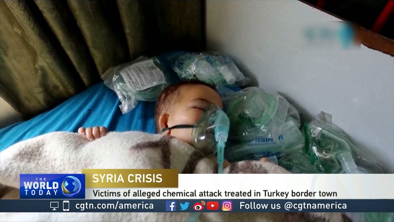 Victims of alleged chemical attack treated in Turkey border town