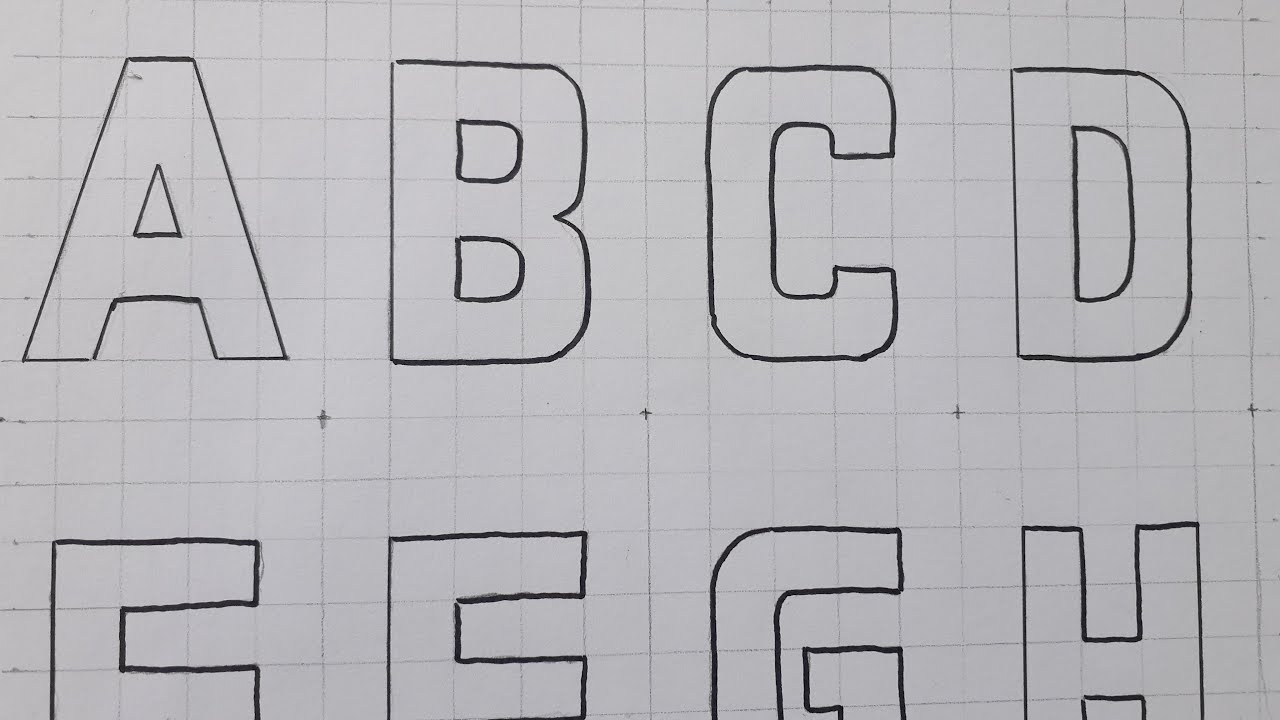 2d Drawing Capital Letter A To Z / How To Draw Alphabet Lettering A Z Easy Simple For Beginners