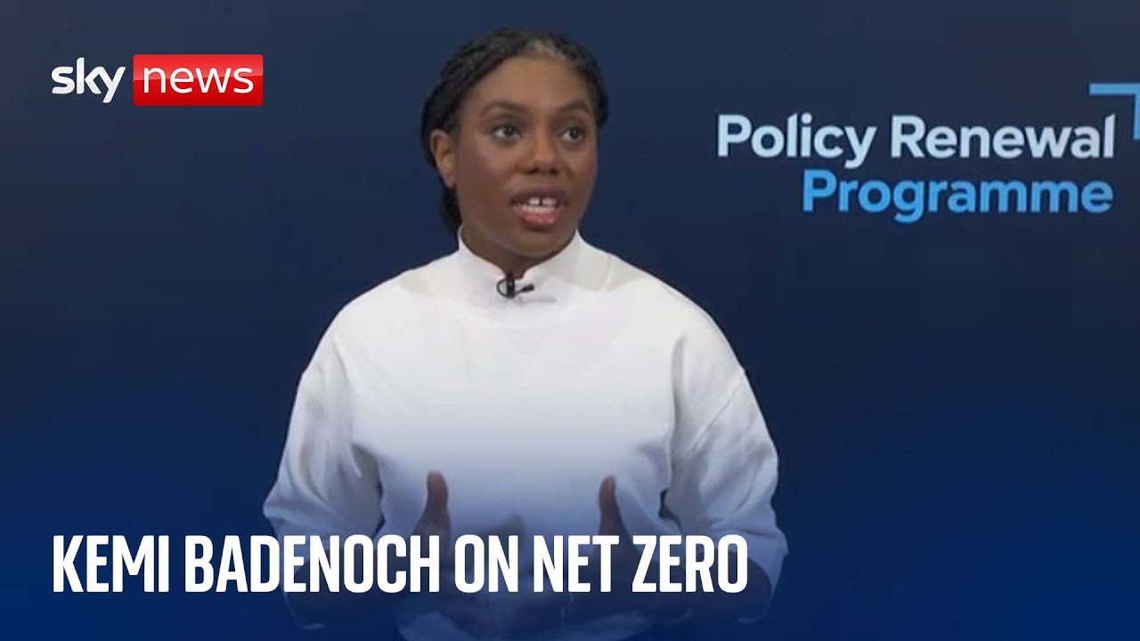 Kemi Badenoch speaks about the UK's net zero target