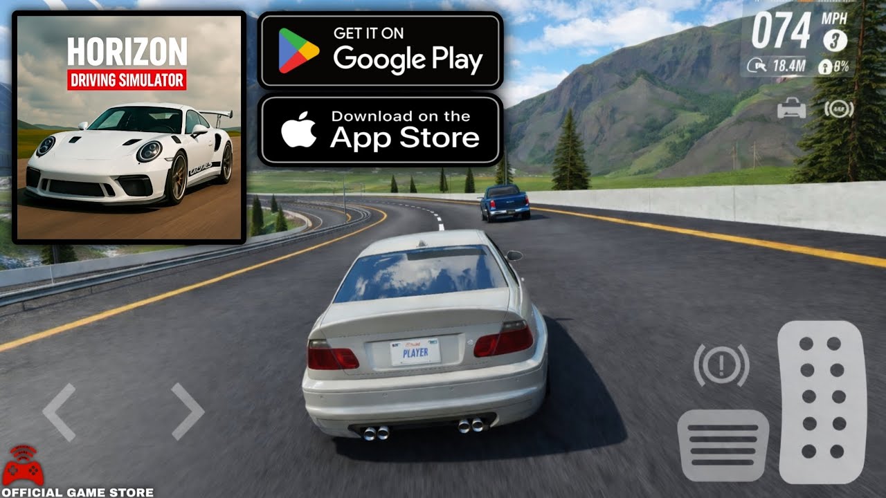 Horizon Driving Simulator mobile game play - offline car game (Android & iOS)