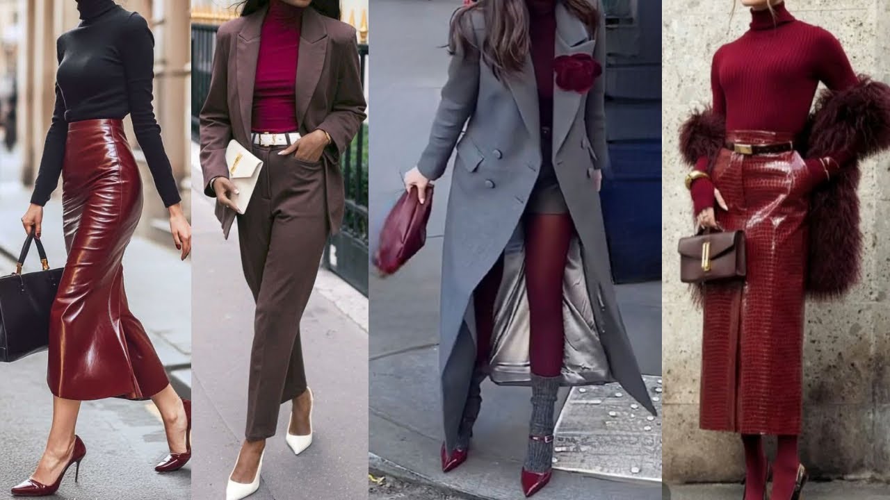 COLORES en TENDENCIA 2025/2026 / OUTFITS en COLOR BURDEOS que ELEVAN tu ESTILO este OTOÑO INVIERNO
