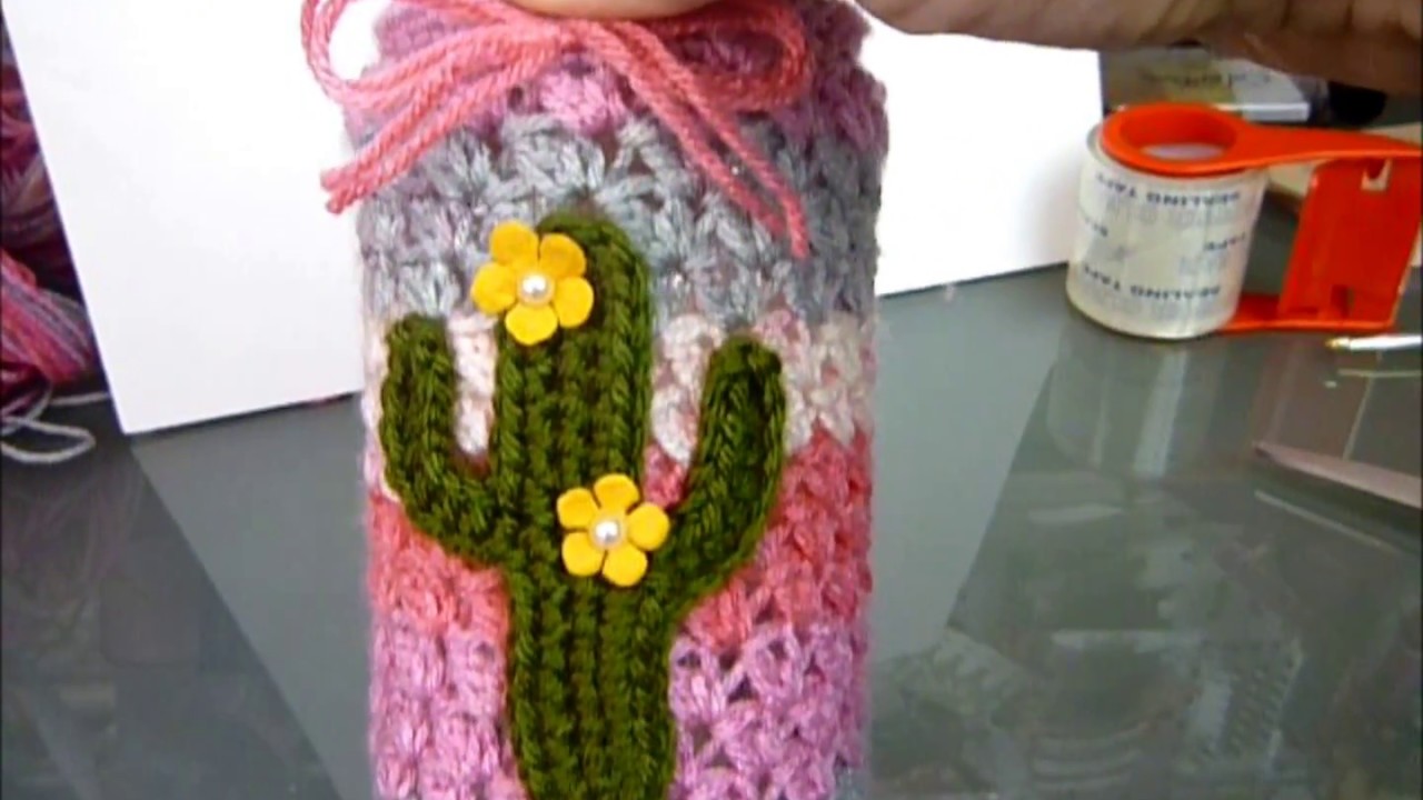 DIY Crocheted Cactus Applique / Video Tutorial