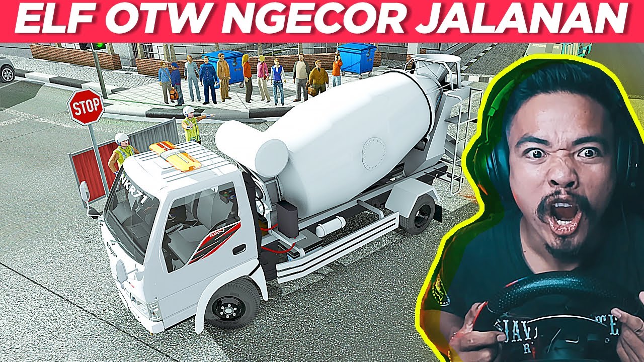 TRUK ELF NGECOR JALANAN SULAWESI MALAH KETEMU RAZIA POLISI - Euro Truck Simulator 2