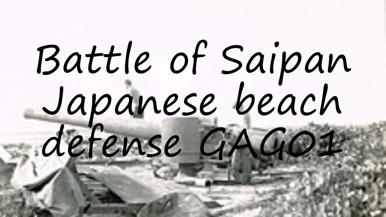 How to pronounce Battle of Saipan  Japanese beach defense GAG01 in English?