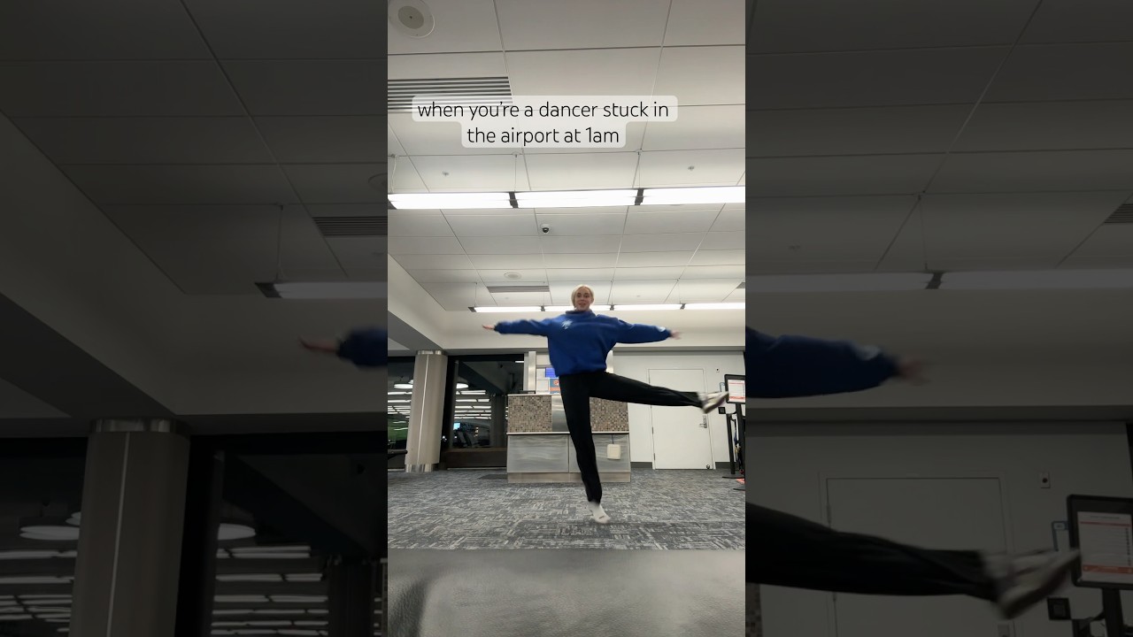 OK BUT WHY WERE THE TURNS LOWKEY GOOD🤭- #dance #dancing #shorts #ellahperry #feed #airport #dancer