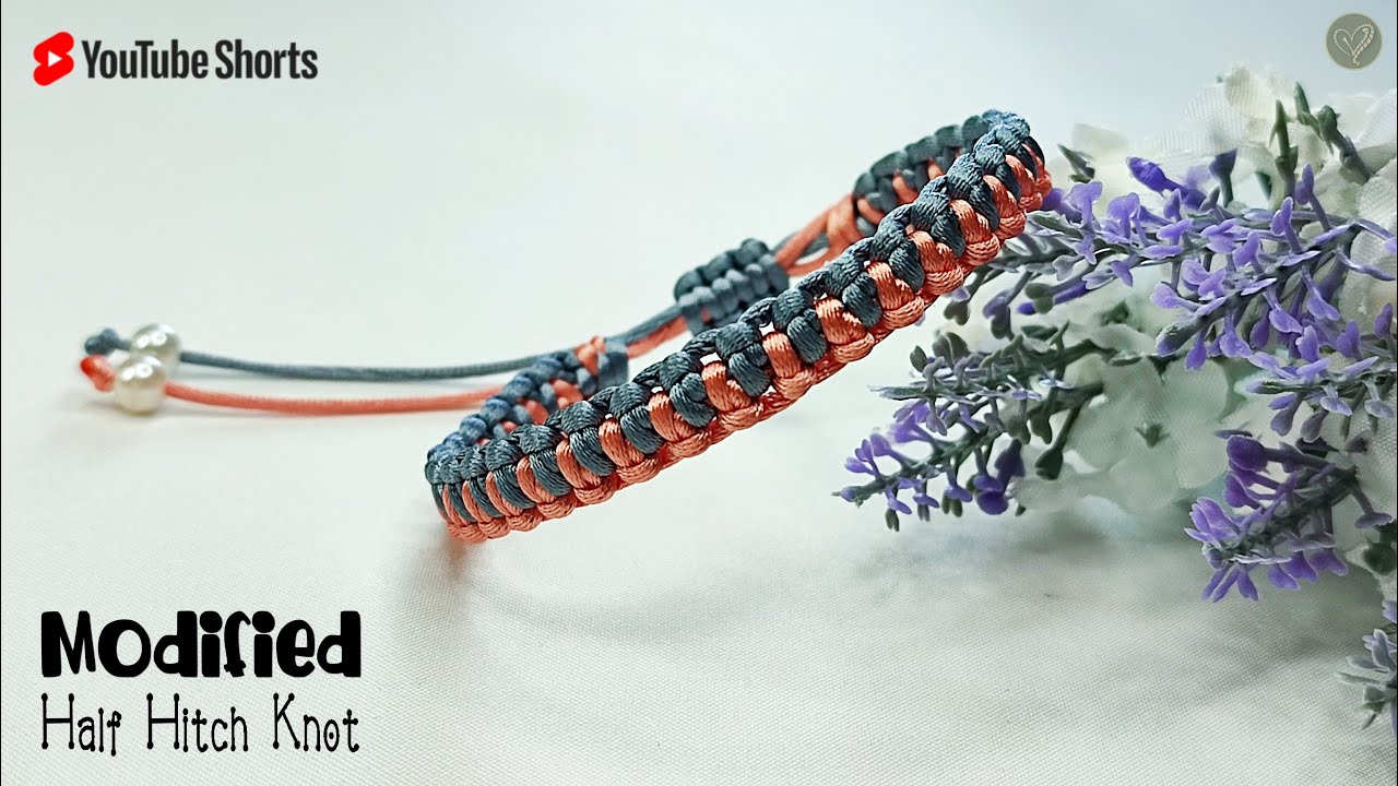 #shorts DIY Macrame Bracelet Modified Half Hitch Knot