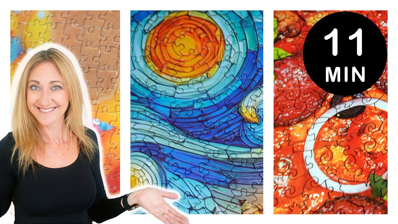 11 Minute Jigsaw Puzzle Time Lapse Compilation | 4 Puzzles | Relaxing, No Dialogue