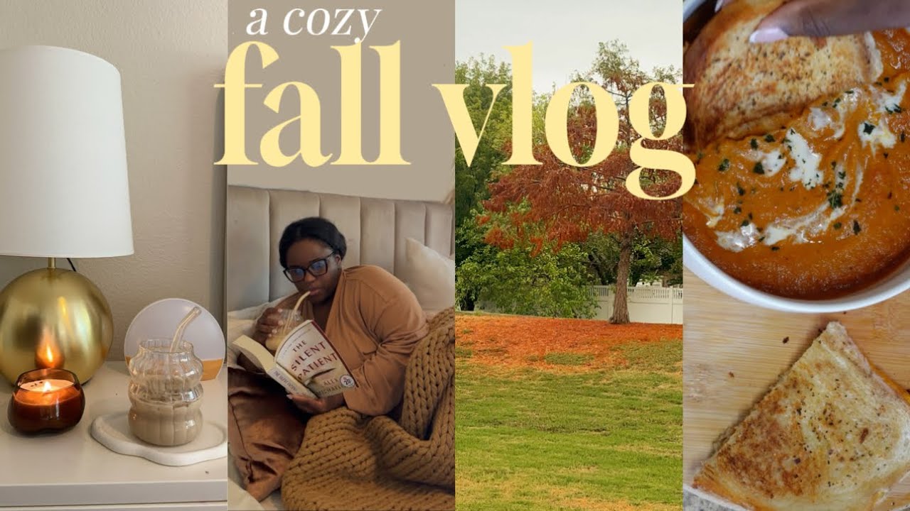 cozy fall vlog | fall shopping + cooking cozy recipes + new fall treats + starting a new book