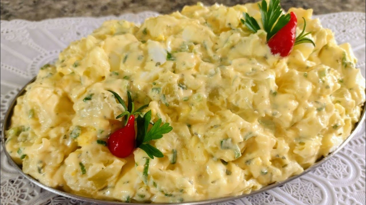 SALADA DE BATATA COM OVOS-NUNCA VI NINGUÉM TEMPERAR ASSIM