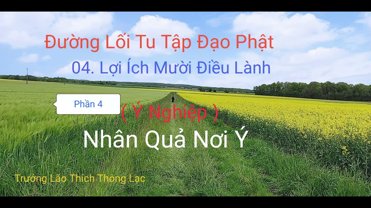 NHÂN QUẢ NƠI Ý  - Ý NGHIỆP -  Trưởng Lão Thích Thông Lạc