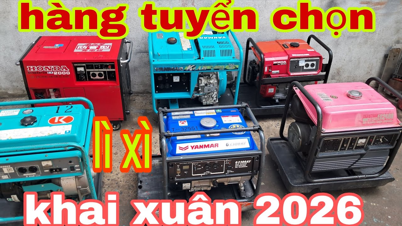 Máy phát điện nhật 2026 lì xì đầu năm mới