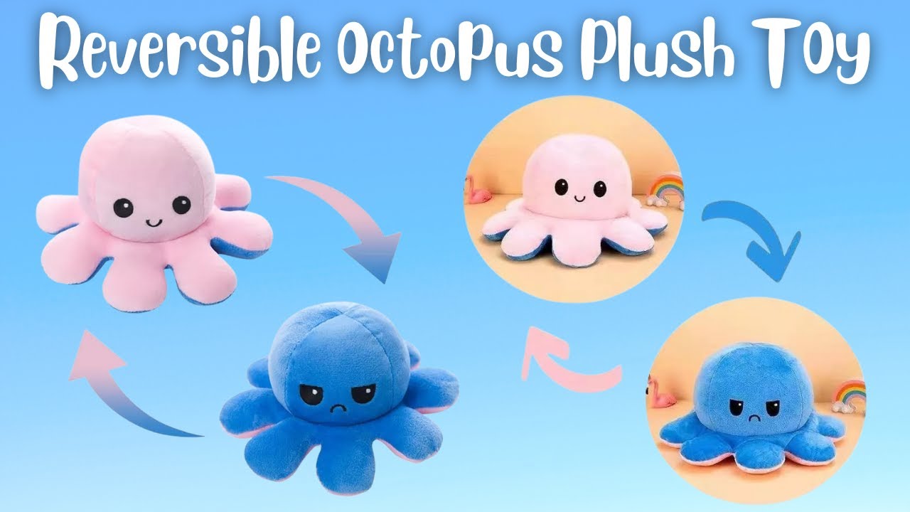Reversible Octopus Plush Toy Two Sided Face Changing 😍 | Product Review | Wide Traders