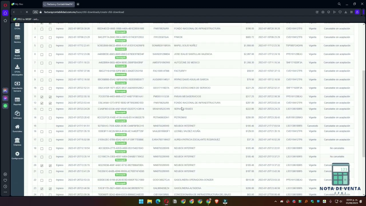 Descargar  cfdi sat a excel 2023  rapido