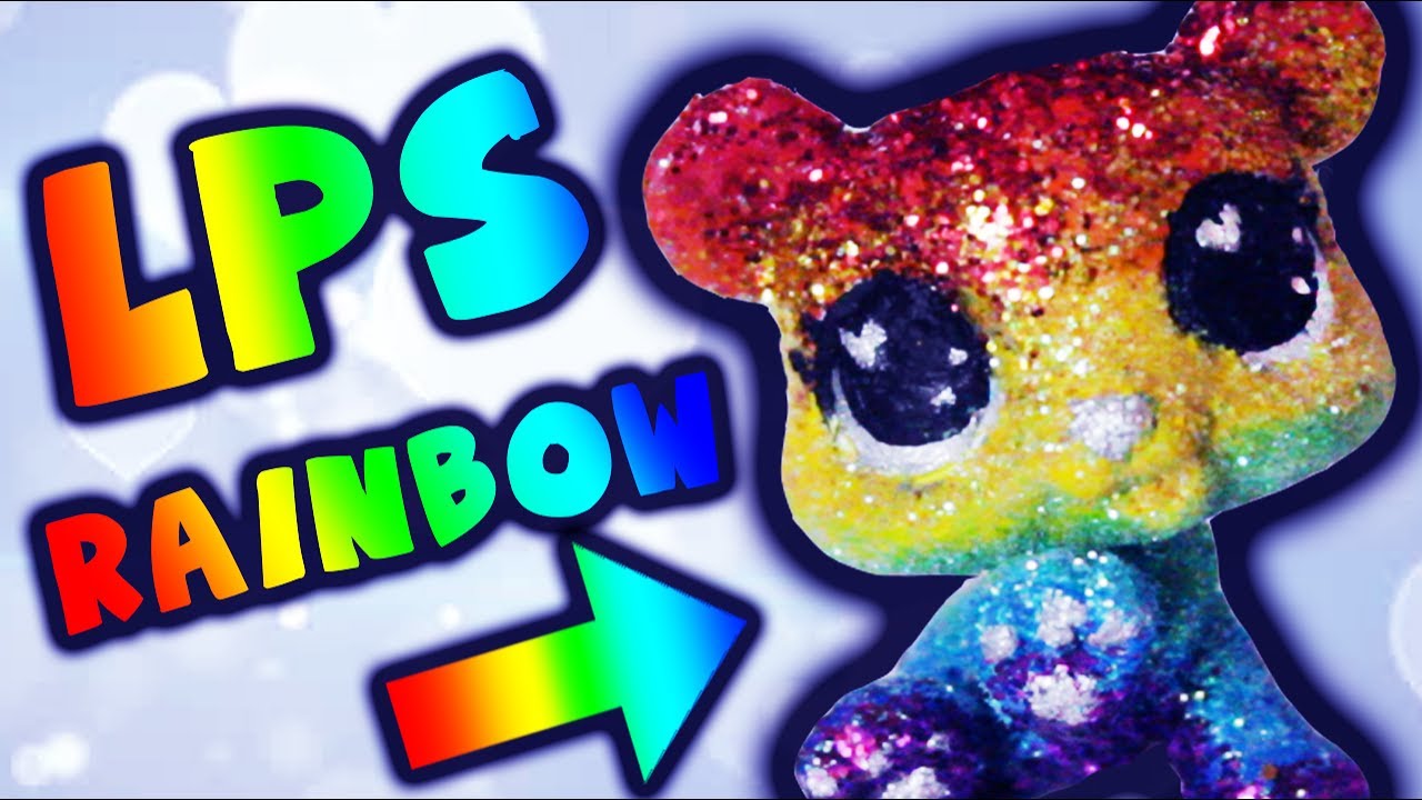 LPS Rainbow Glitter Bear Custom Tutorial DIY | Alice LPS