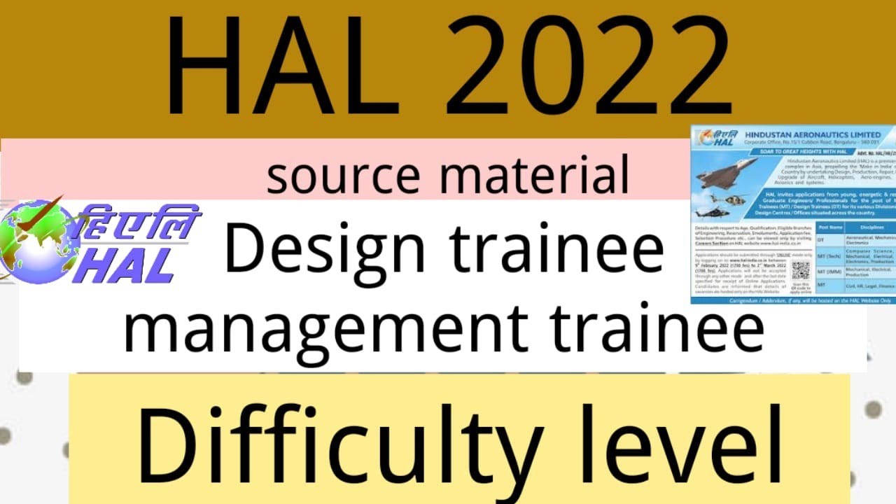 HAL || Exam Preparation Strategy (DT MT) | How to prepare for HAL Exam 2022 | #HAL2022