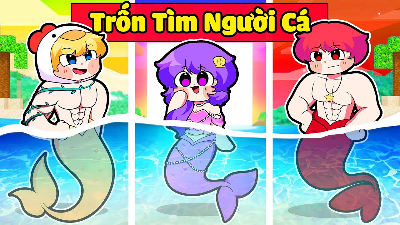 NABEE THỬ TH&Aacute;CH 24H CHƠI TRỐN T&Igrave;M NGƯỜI C&Aacute; SI&Ecirc;U ĐẸP TRONG MINECRAFT*NABEE TRỐN T&Igrave;M 🤫🧜&zwj;♀️