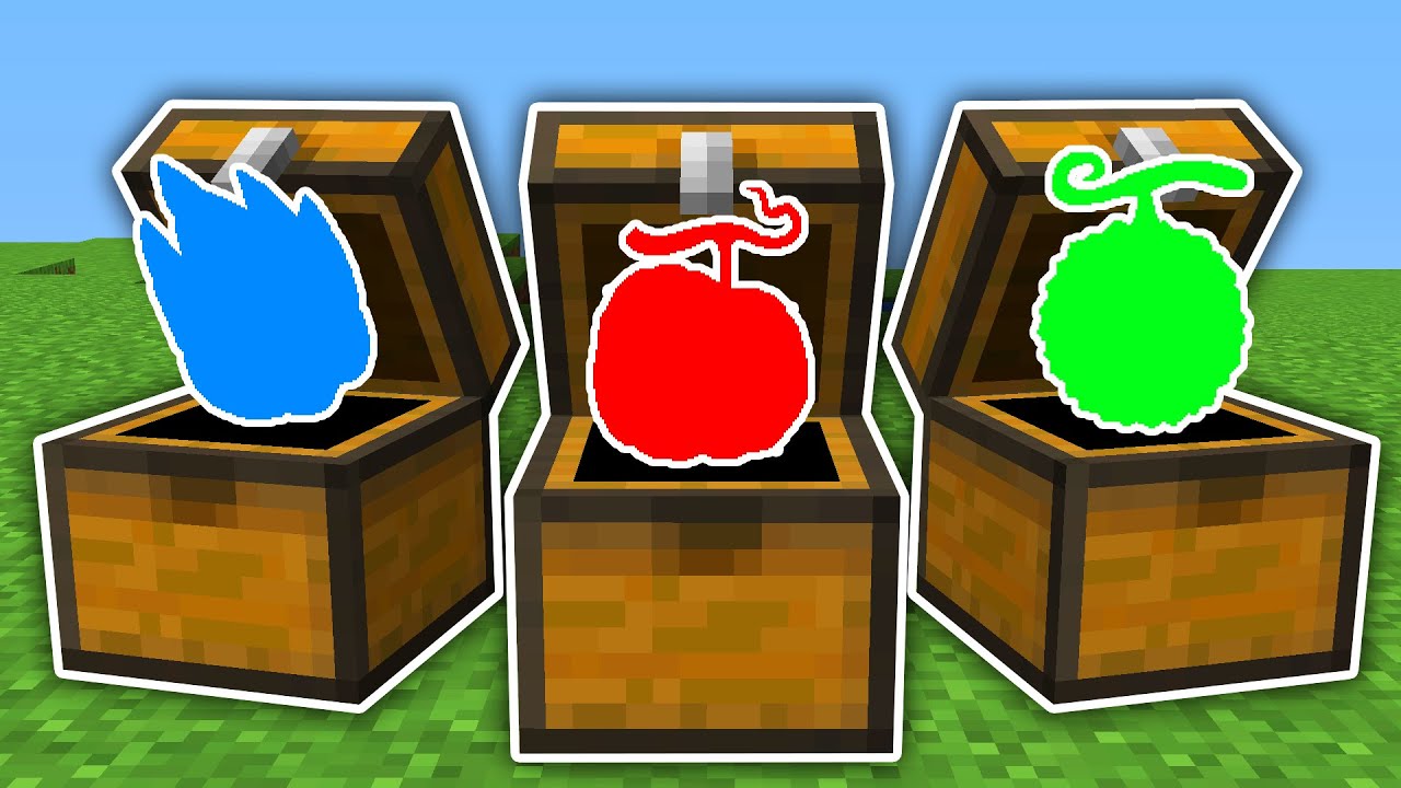 ESCOLHA SUA DEVIL FRUIT APENAS PELA COR NO MINECRAFT ONE PIECE
