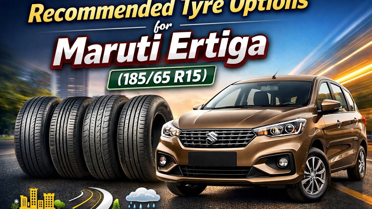Best-recommended tyres for Maruti Ertiga in Indian Market – Size 185/65 R15”