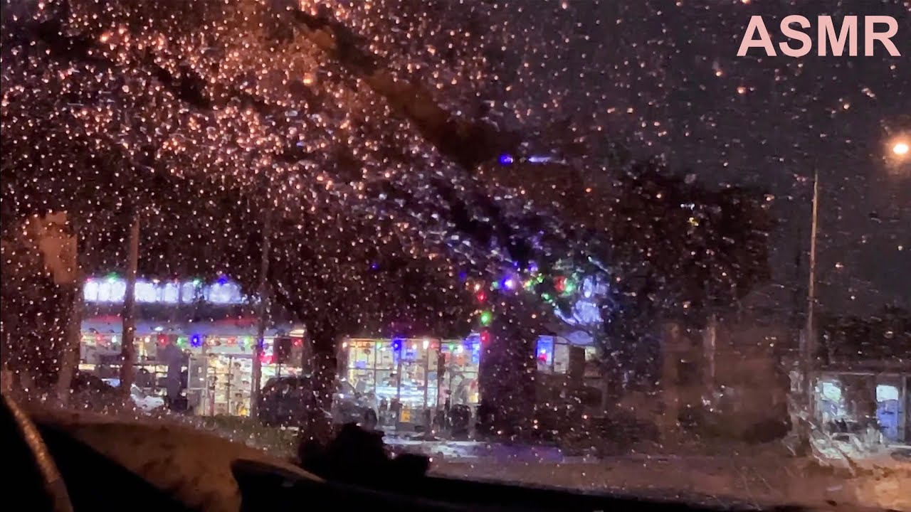 ASMR Rainy December Evening in the Car (ambiance)