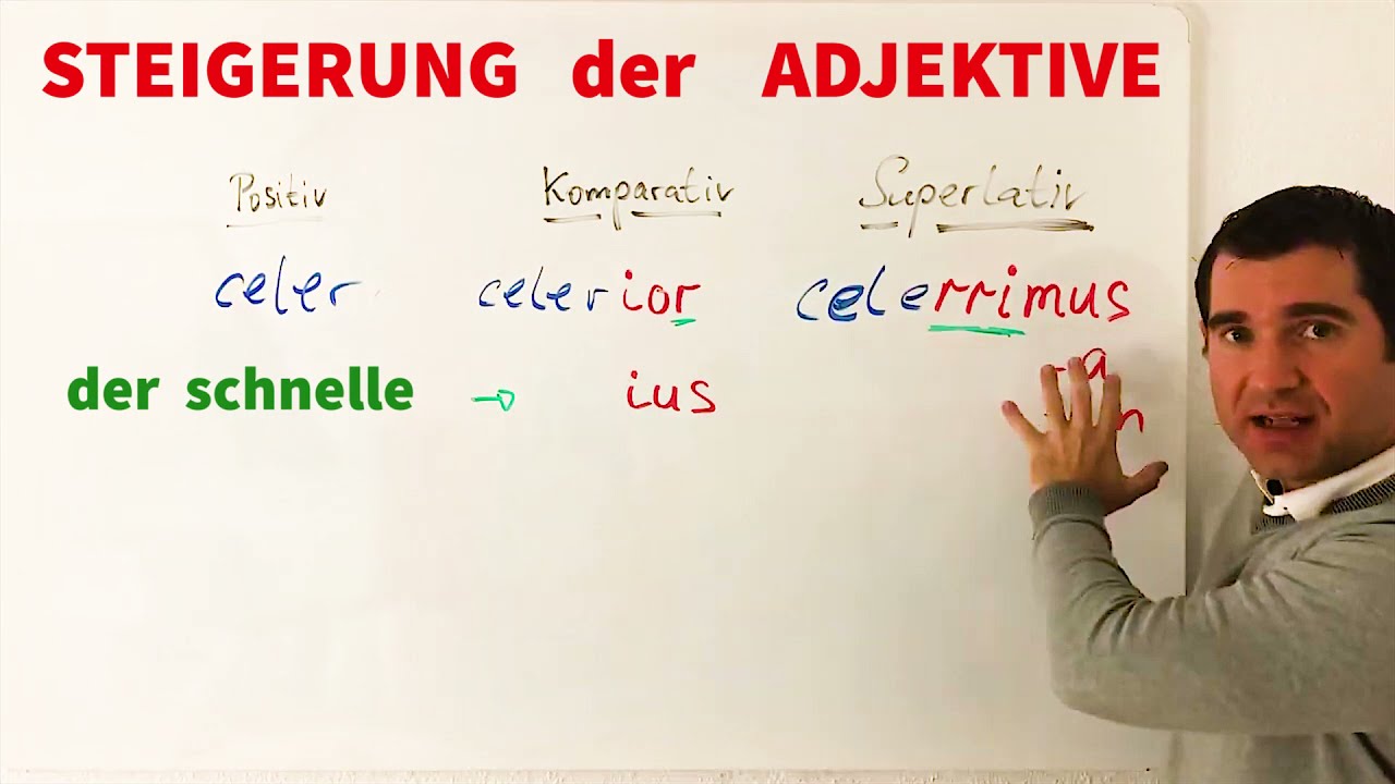 Steigerung der Adjektive in Latein (Komparation der Adjektive) - Komparativ und Superlativ