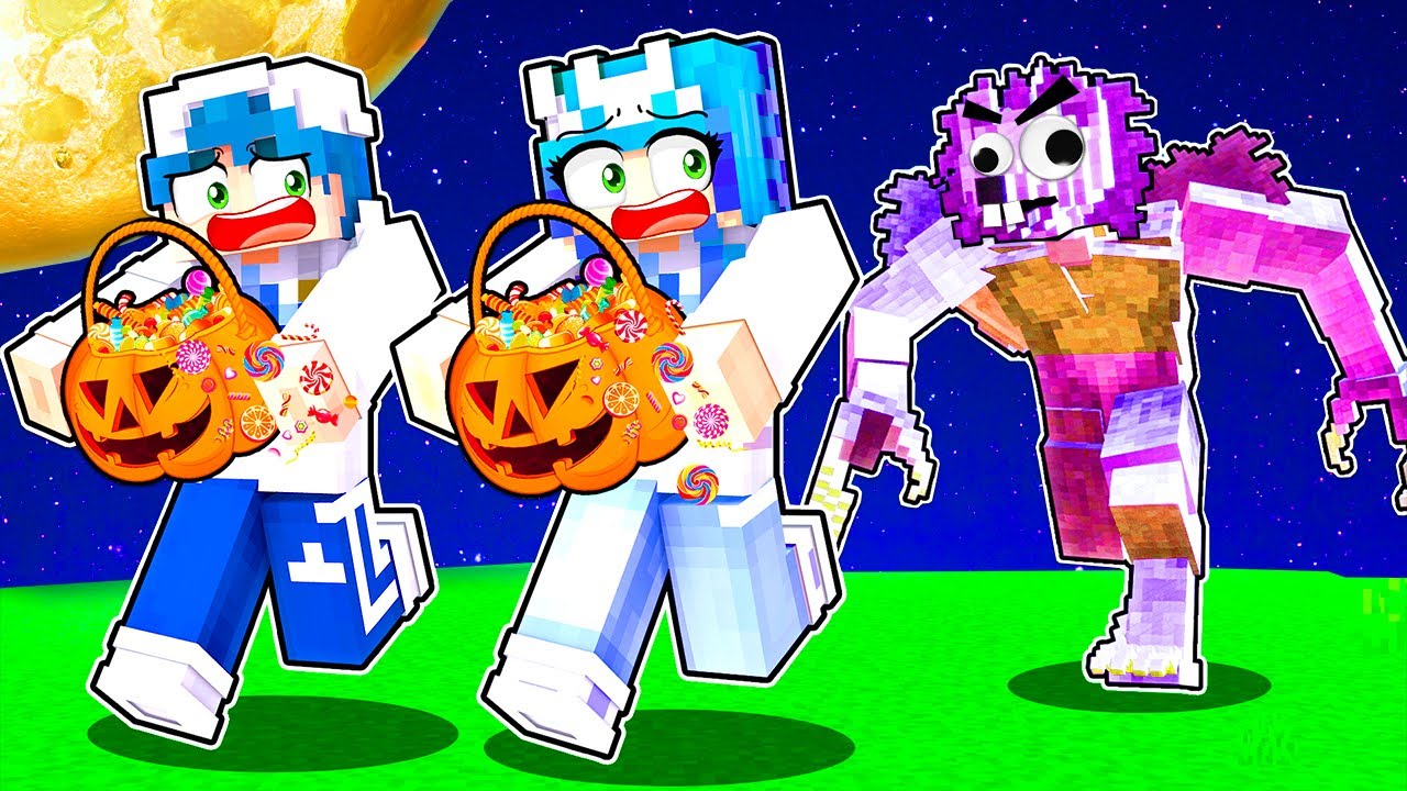 I Got CHASED By A WEREWOLF While Trick Or Treating In MINECRAFT!