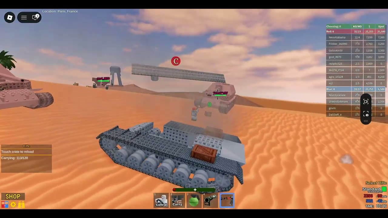 Roblox я у танку бій