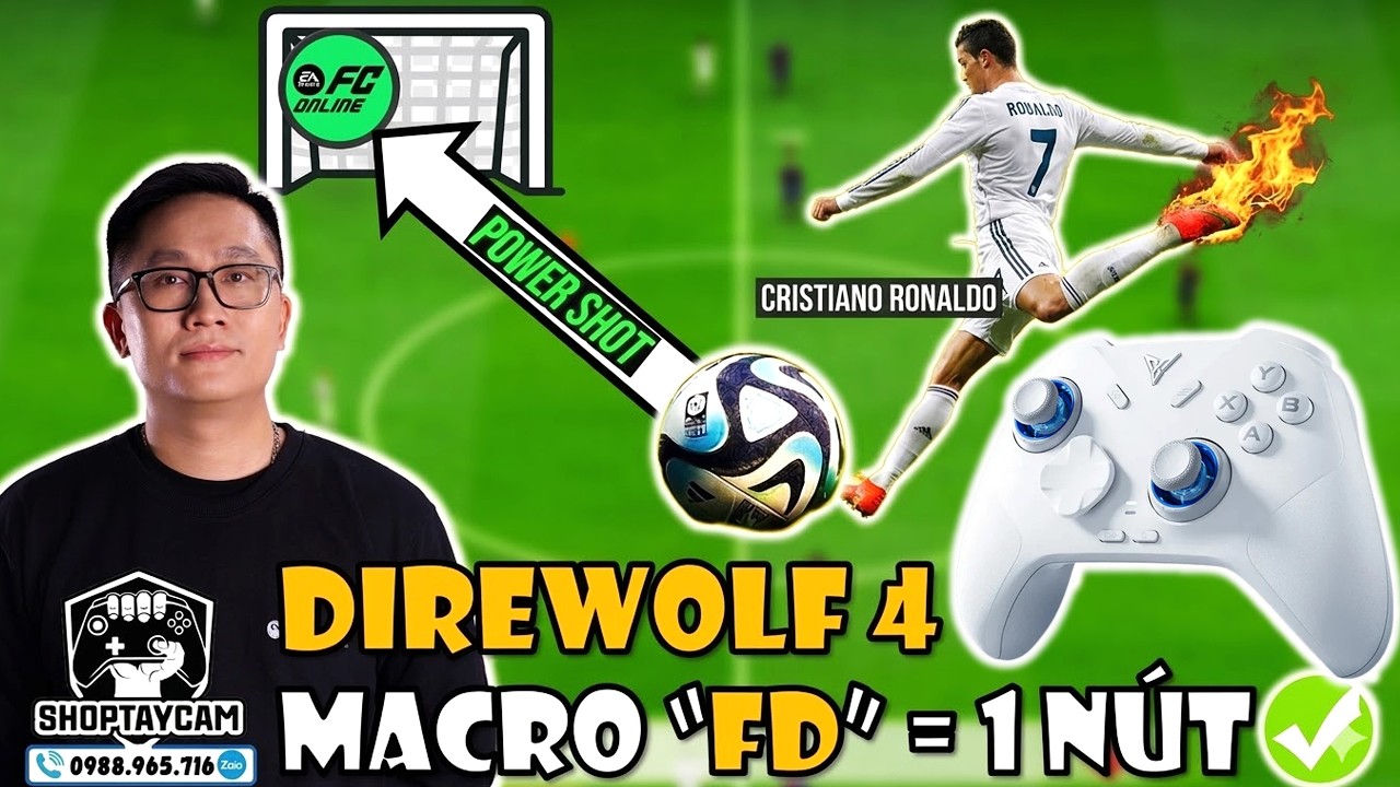 Hướng Dẫn Macro FD, Power Shot, Di Gôn FC Online Đơn Giản Nhất Trên Tay Cầm Direwolf 4 | ShopTayCam