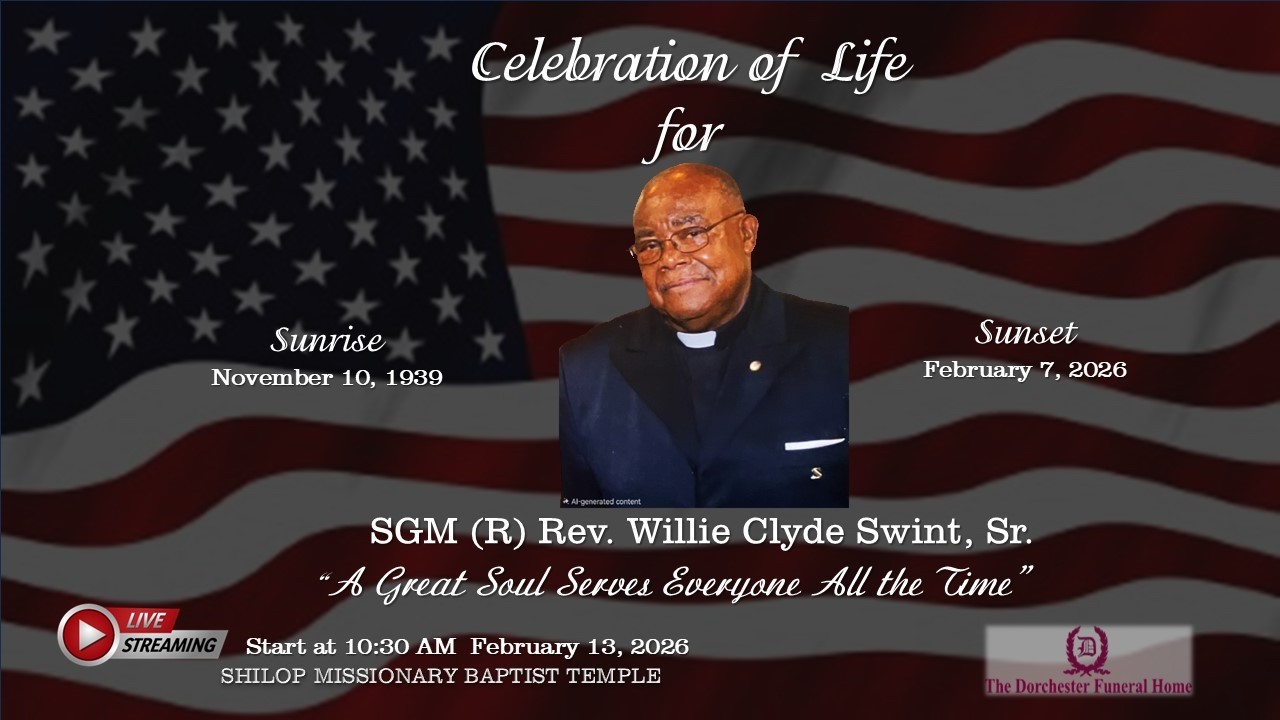 Celebration of Life for SGM (R) Rev. Willie C. Swint