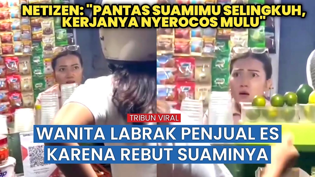 Viral! Wanita di Pati Ngamuk Labrak Penjual Jus karena Diduga Rebut Suami