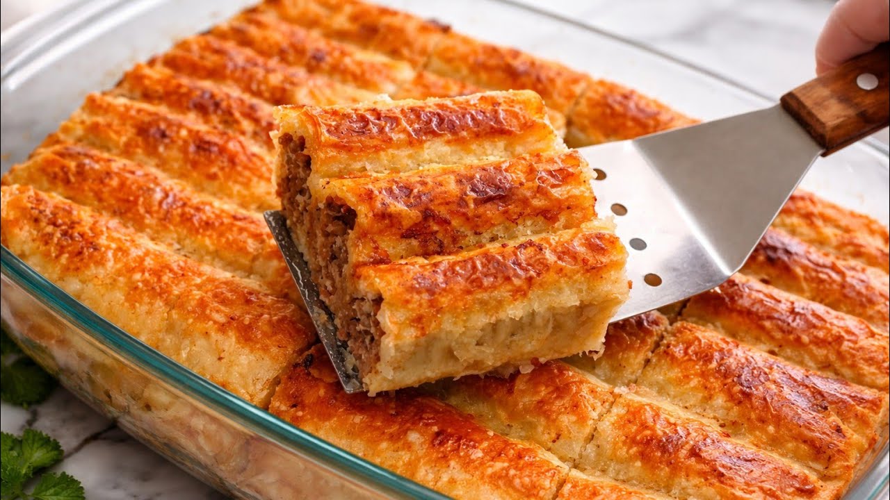 أصابع الجلاش باللحمة المفرومة لعزومات رمضان طعم في منتهى الجمال هاتعتمديه👌