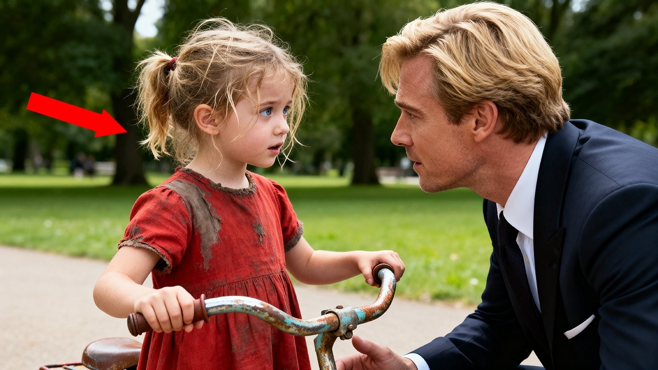 Poor Girl Finds a Bike in the Trash and Asks a Billionaire to Be Her Dad for One Day...