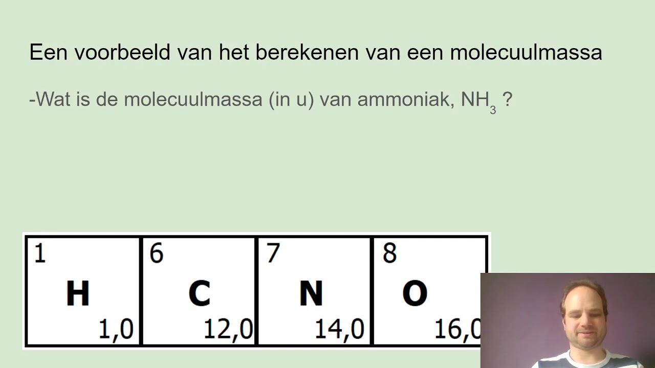 berekenen molecuulmassa