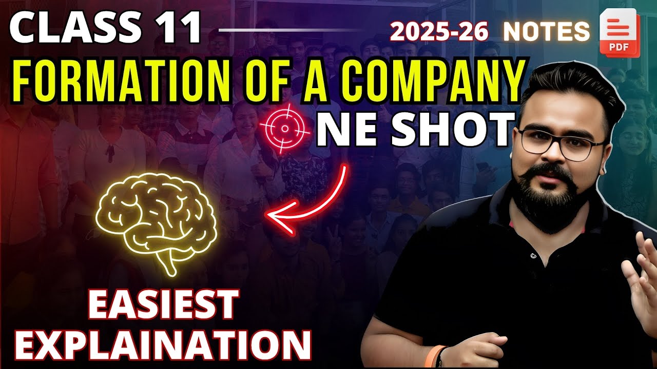 FORMATION OF A COMPANY Class 11 ONE SHOT Business studies chapter 7 | GAURAV JAIN