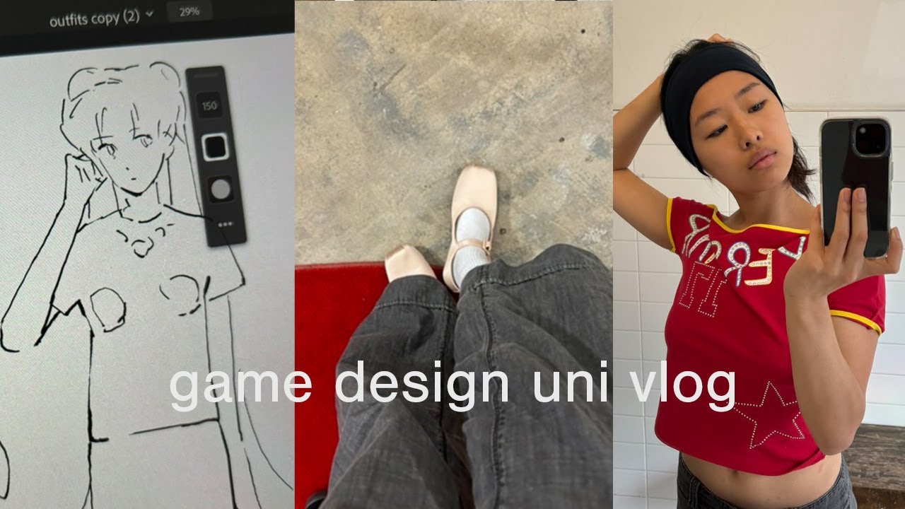 game design uni vlog 🎀 pitching a game, 3am mornings, busy days