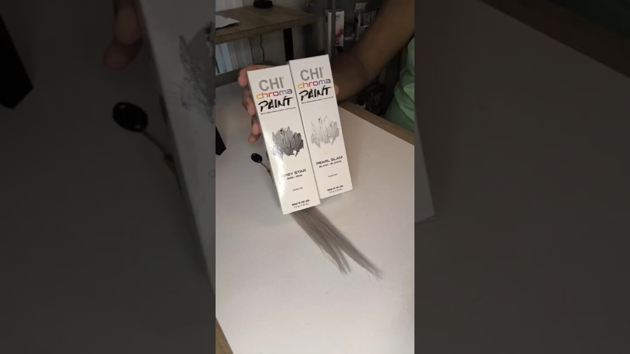 Testing Chi Chroma Paint Grey Star and Pearl Glam @CHIHaircare