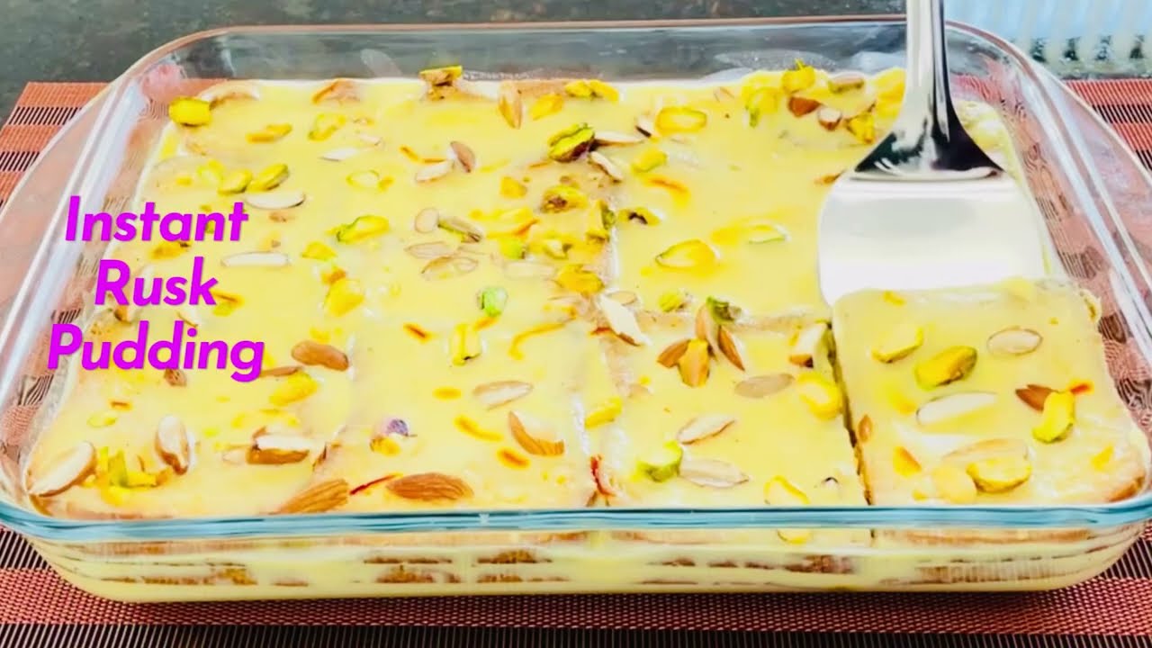 Malai Cake Rusk | 15 Minute Desert | Instant pudding | Condensed Milk Pudding