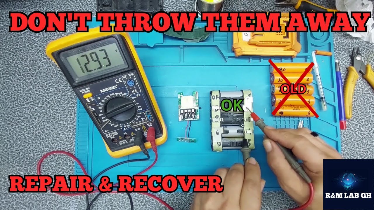 DON'T THROW THEM AWAY! How to Repair a Battery Pack | Repair & Recover Drill Battery